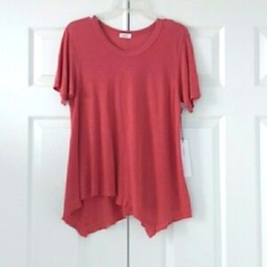 Wilt Pepper Red Short Sleeve Lightweight Jersey Slub Top